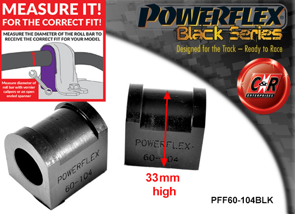 Silentblocs Powerflex Black – Pour Barre Anti-roulis Avant Renault Clio Williams – 23mm – Neuf En Boîte