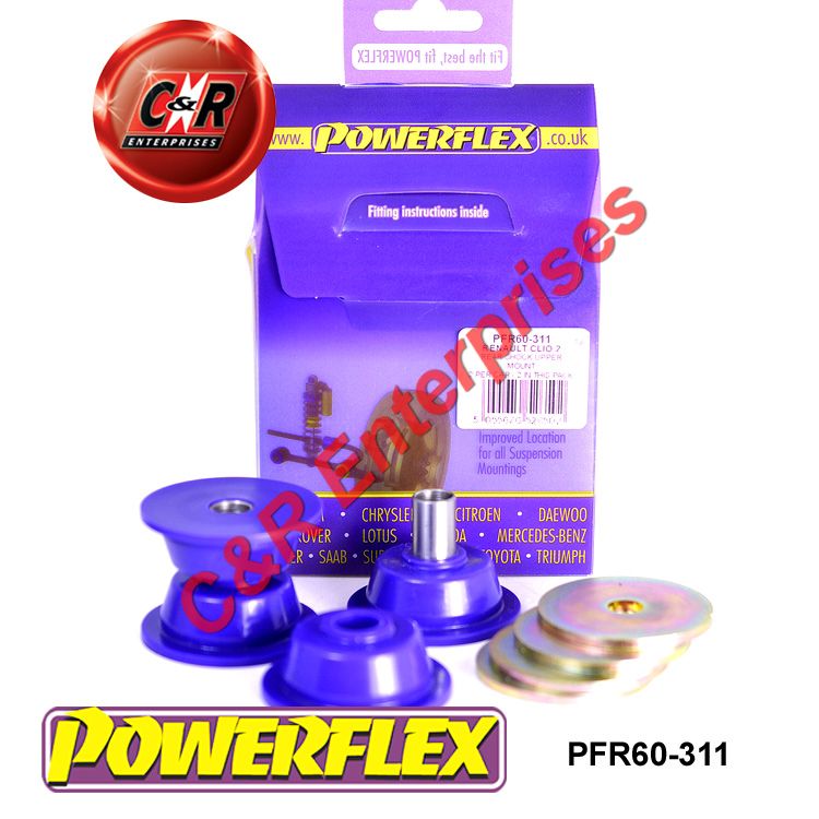 Powerflex Black Dämpfer Oben Halterungen Für Clio 3 Sport 197/200
